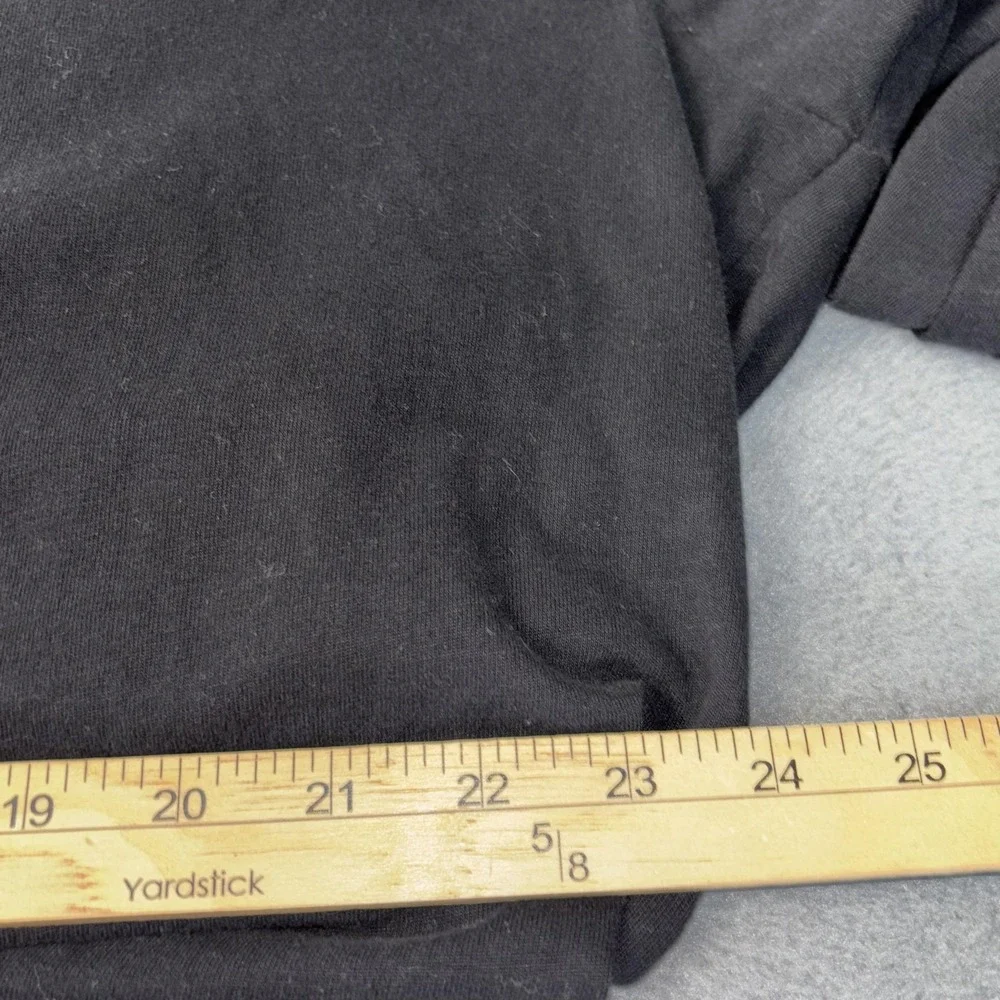 True Religion Sweatshirt Mens 3XL Black Gray Quarter Zip Quilted Yoke Pullover